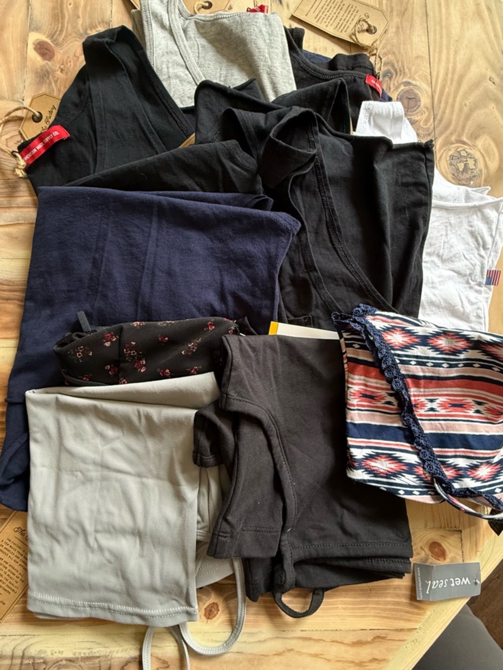 Mix of Women’s Tank Tops and Camisoles - Black, Gray, Navy, Patterned